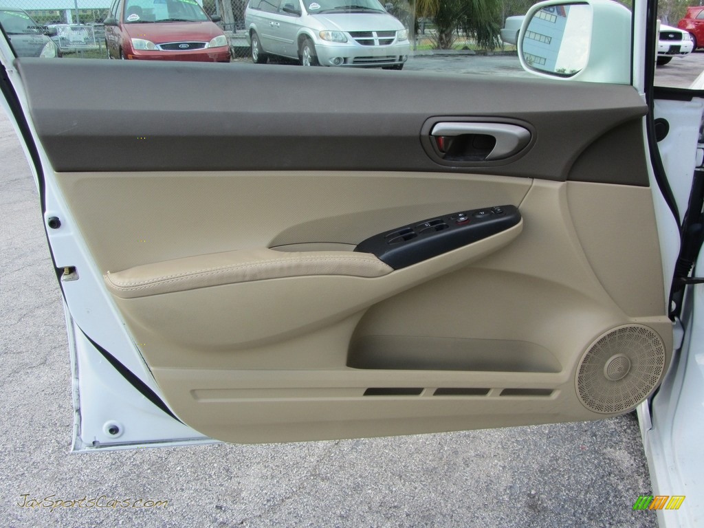 2006 Civic LX Sedan - Taffeta White / Ivory photo #9