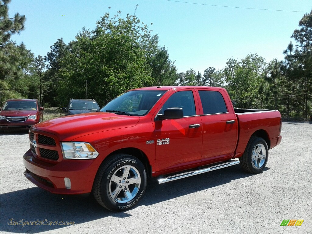 2018 1500 Express Crew Cab - Flame Red / Black/Diesel Gray photo #1