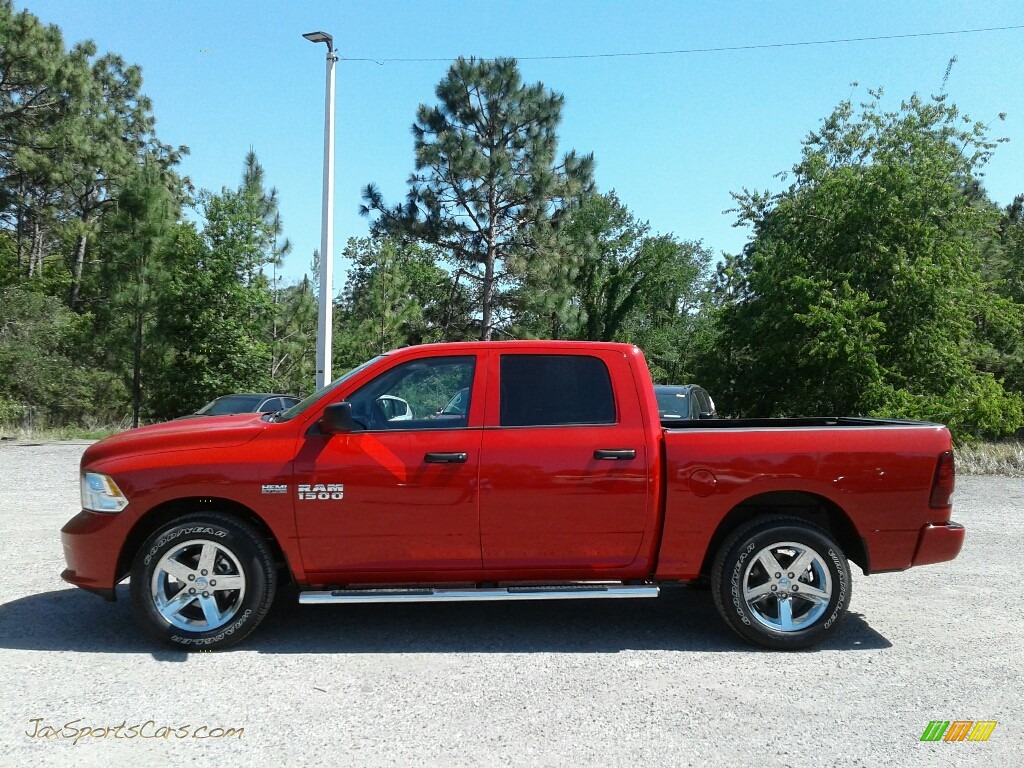 2018 1500 Express Crew Cab - Flame Red / Black/Diesel Gray photo #2