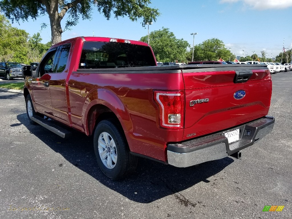 2017 F150 XLT SuperCab - Ruby Red / Earth Gray photo #3