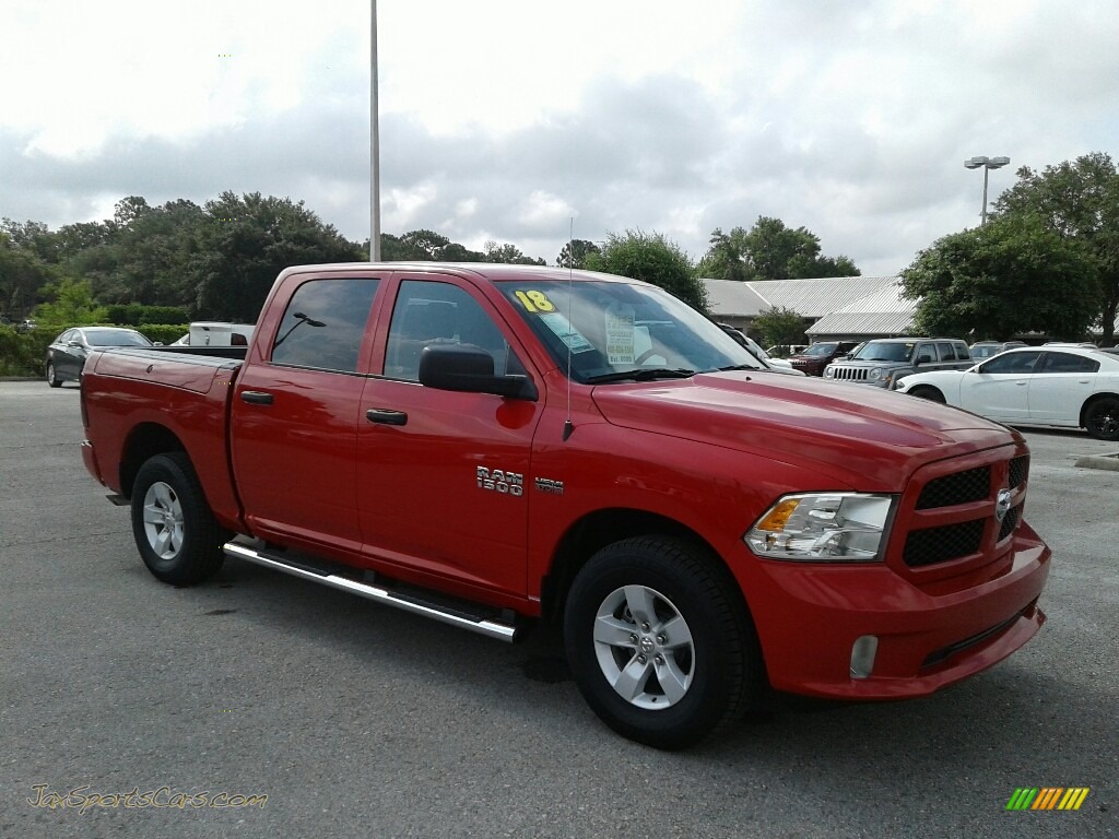 2018 1500 Express Crew Cab - Flame Red / Black/Diesel Gray photo #7