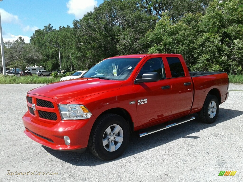 2018 1500 Express Quad Cab - Flame Red / Black/Diesel Gray photo #1