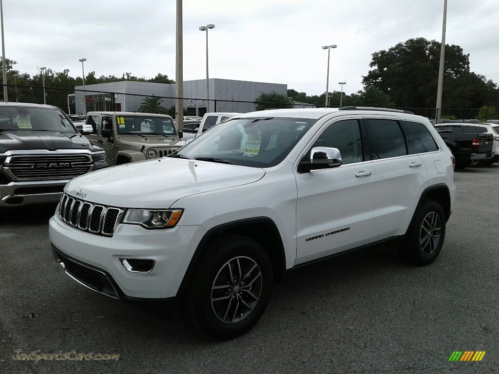 2018 Grand Cherokee Limited 4x4 - Bright White / Black/Light Frost Beige photo #1