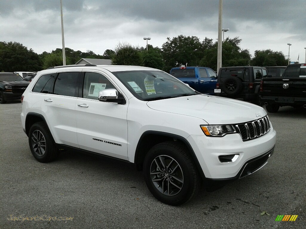2018 Grand Cherokee Limited 4x4 - Bright White / Black/Light Frost Beige photo #7