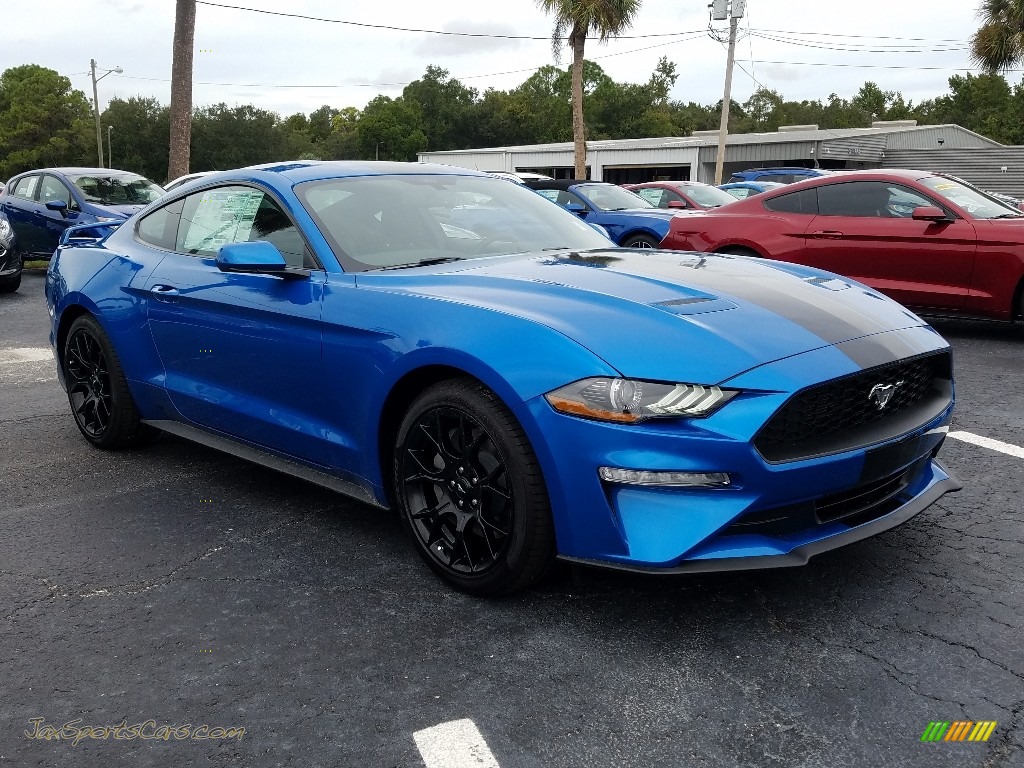 2019 Mustang EcoBoost Fastback - Velocity Blue / Ebony photo #7
