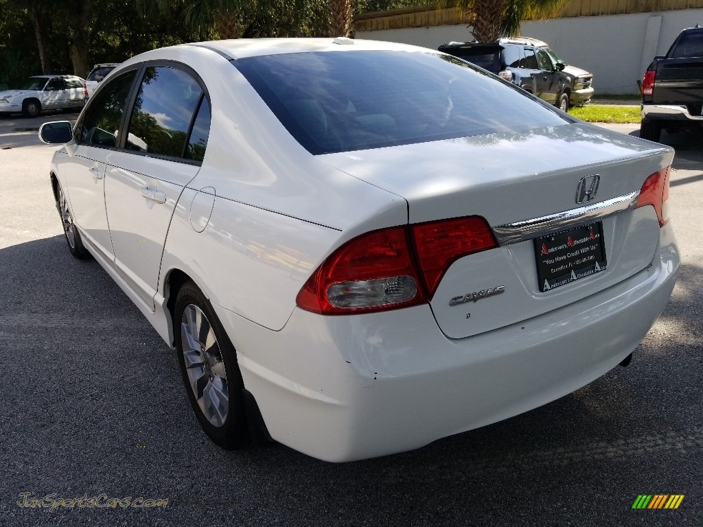 2009 Civic EX Sedan - Taffeta White / Gray photo #5