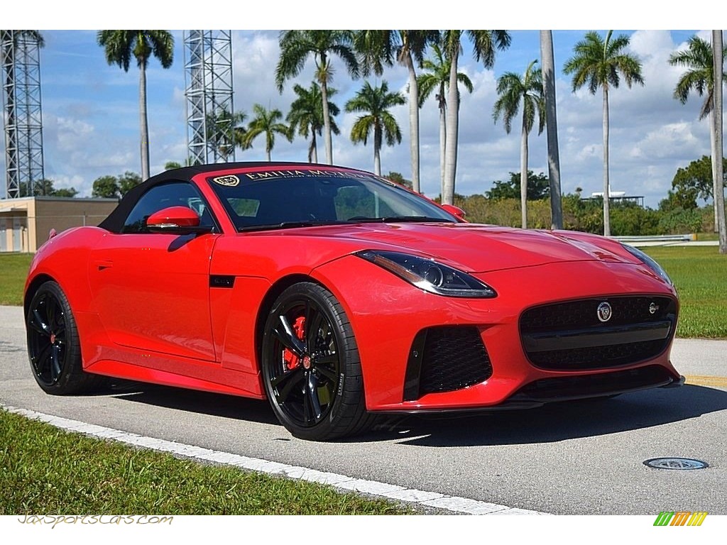 2017 F-TYPE Convertible - Caldera Red / SVR Quilted Jet W/Red Stitching photo #1