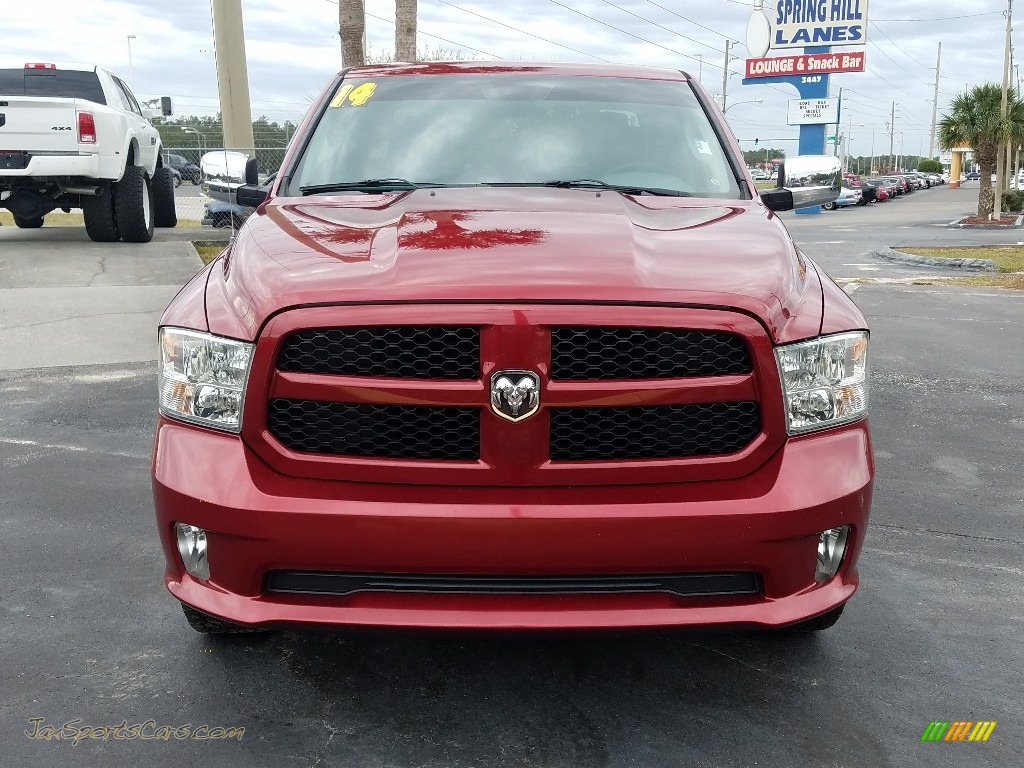 2014 1500 Express Crew Cab 4x4 - Deep Cherry Red Crystal Pearl / Black/Diesel Gray photo #8