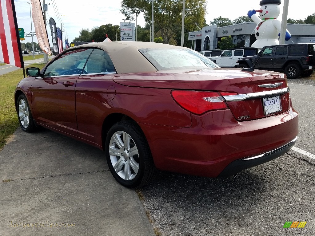 2012 200 Touring Convertible - Deep Cherry Red Crystal Pearl Coat / Black/Light Frost photo #3