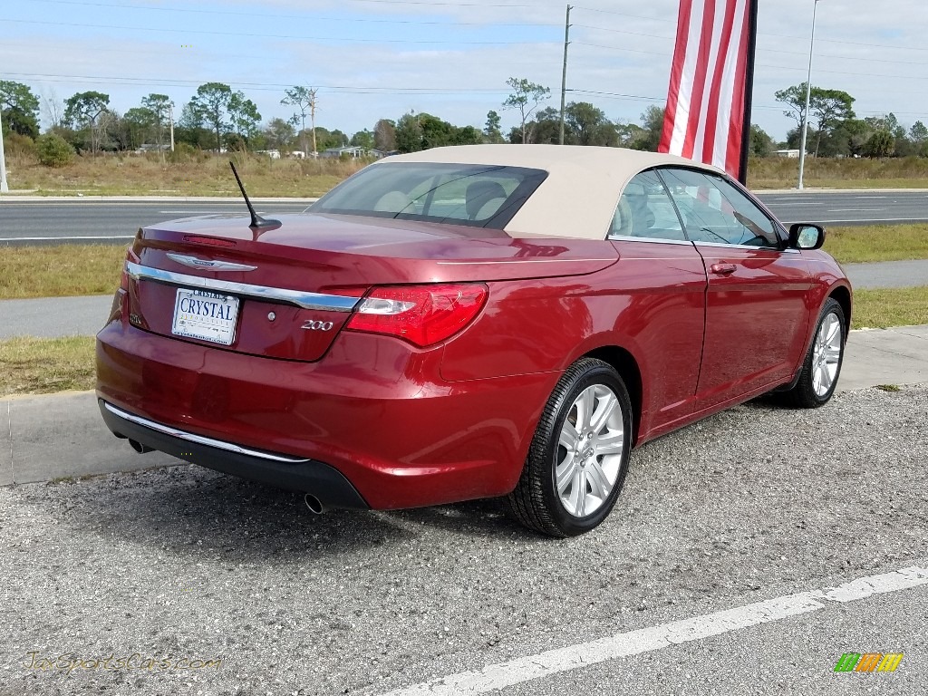 2012 200 Touring Convertible - Deep Cherry Red Crystal Pearl Coat / Black/Light Frost photo #5