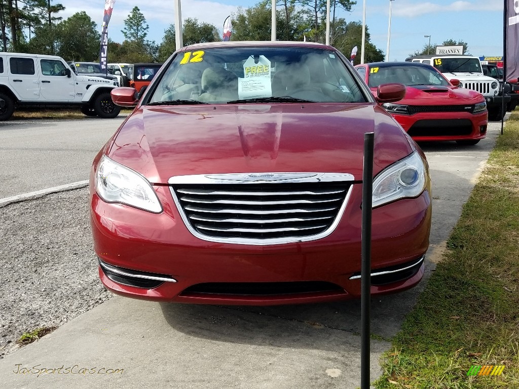 2012 200 Touring Convertible - Deep Cherry Red Crystal Pearl Coat / Black/Light Frost photo #8