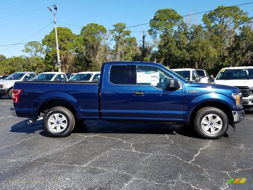 2019 F150 XLT SuperCab - Blue Jeans / Earth Gray photo #6