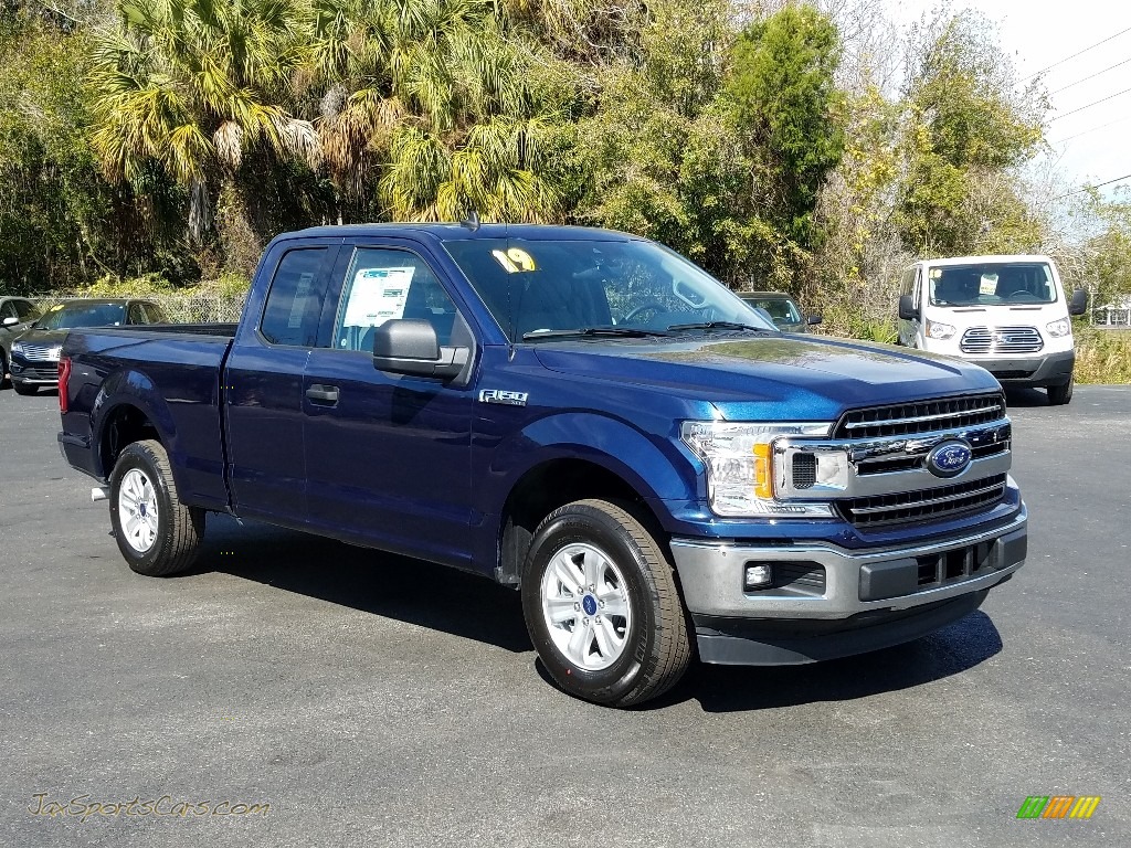 2019 F150 XLT SuperCab - Blue Jeans / Earth Gray photo #7