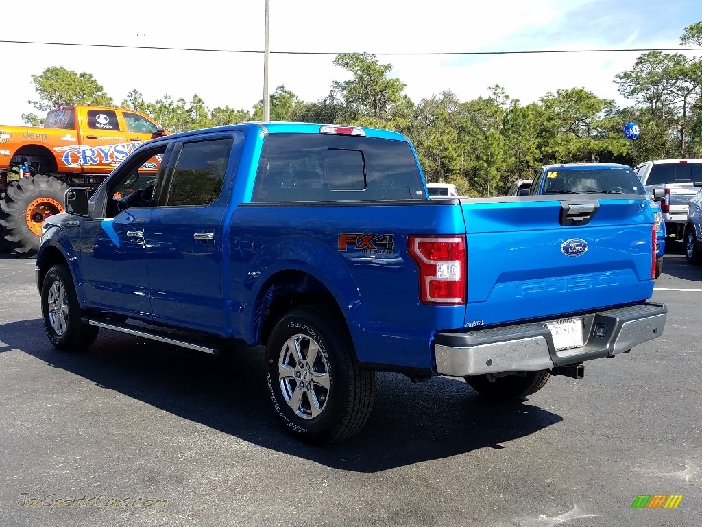 2019 Ford F150 XLT SuperCrew 4x4 in Velocity Blue photo #3 - C28165