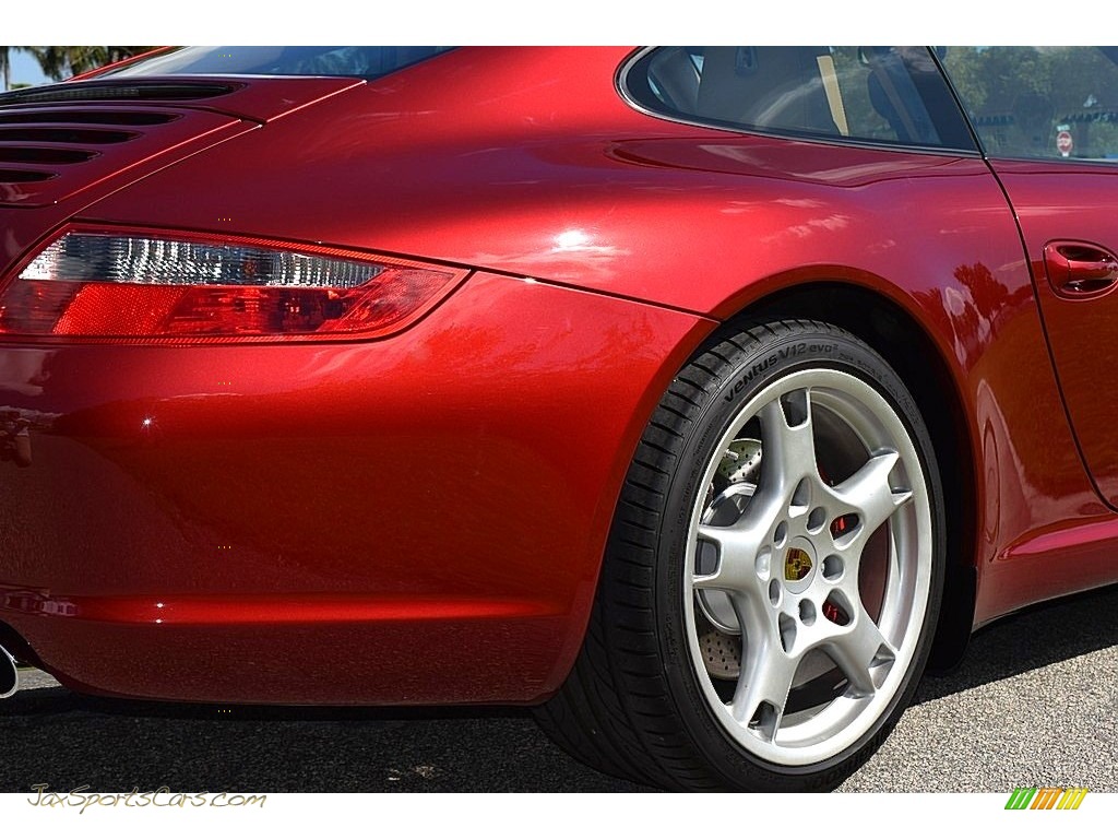 2008 911 Carrera S Coupe - Ruby Red Metallic / Sand Beige photo #7