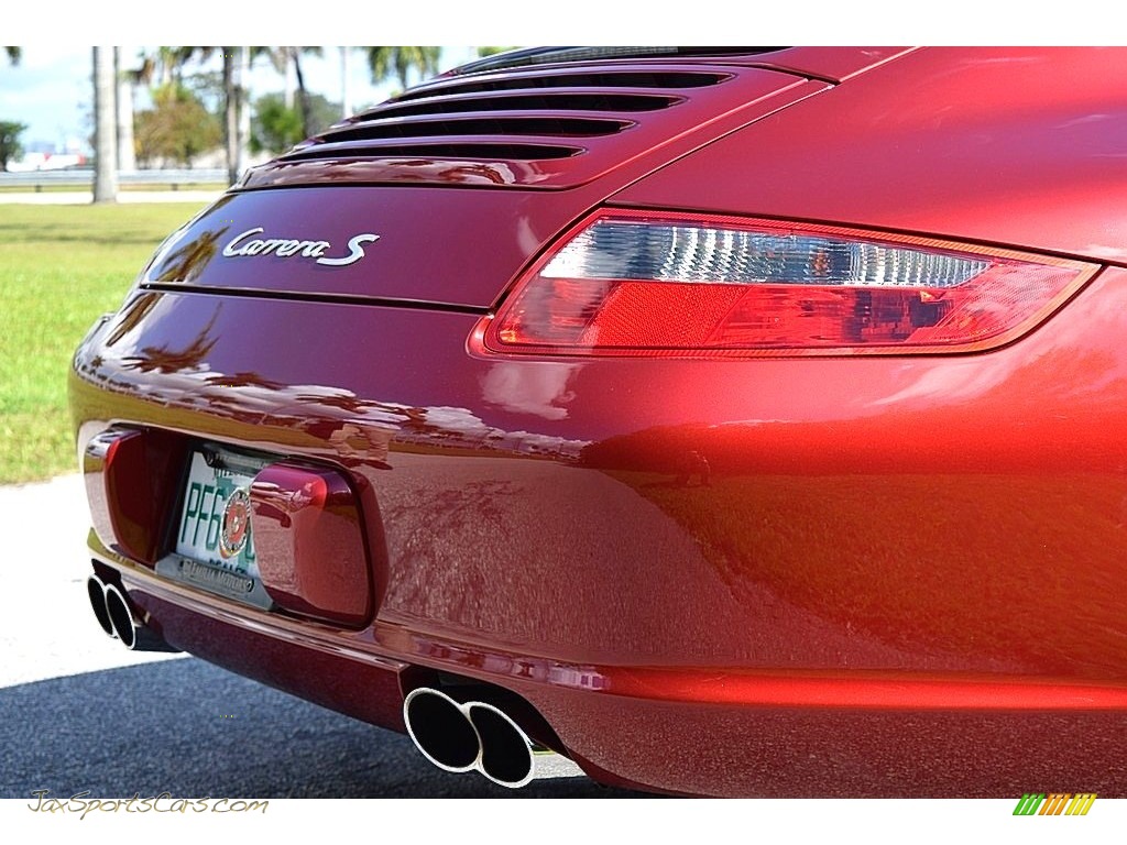 2008 911 Carrera S Coupe - Ruby Red Metallic / Sand Beige photo #8