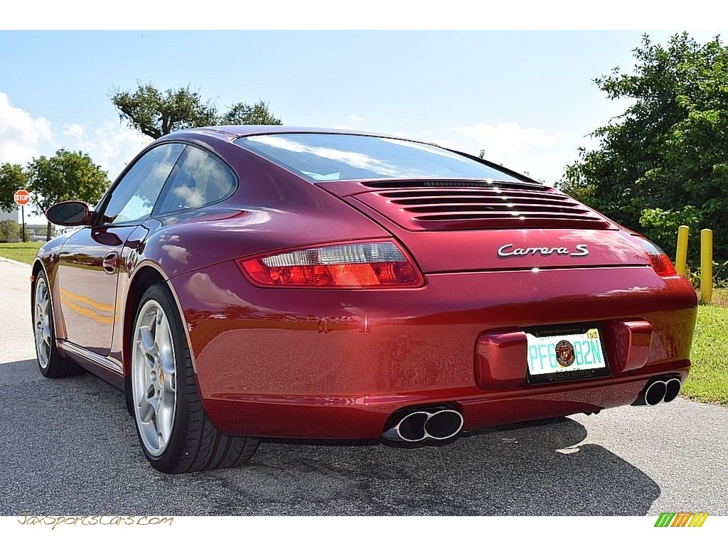 2008 911 Carrera S Coupe - Ruby Red Metallic / Sand Beige photo #12
