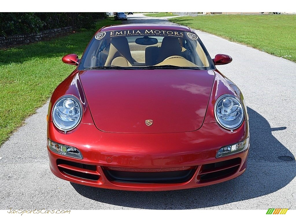 2008 911 Carrera S Coupe - Ruby Red Metallic / Sand Beige photo #20