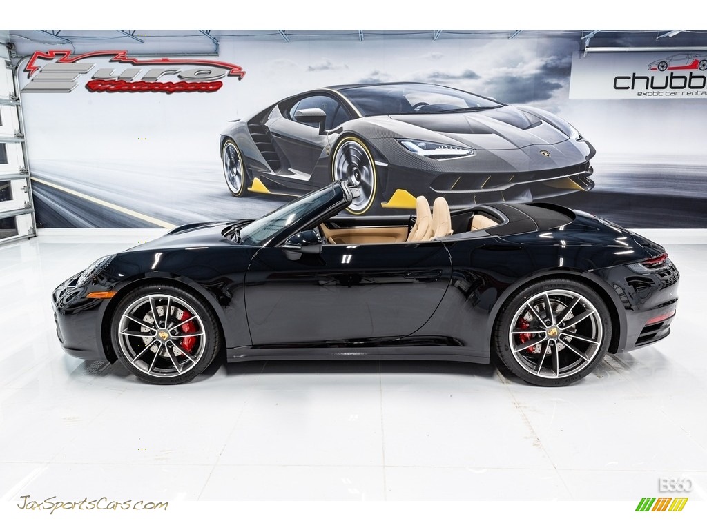 2020 911 Carrera S Cabriolet - Black / Black/Mojave Beige photo #4