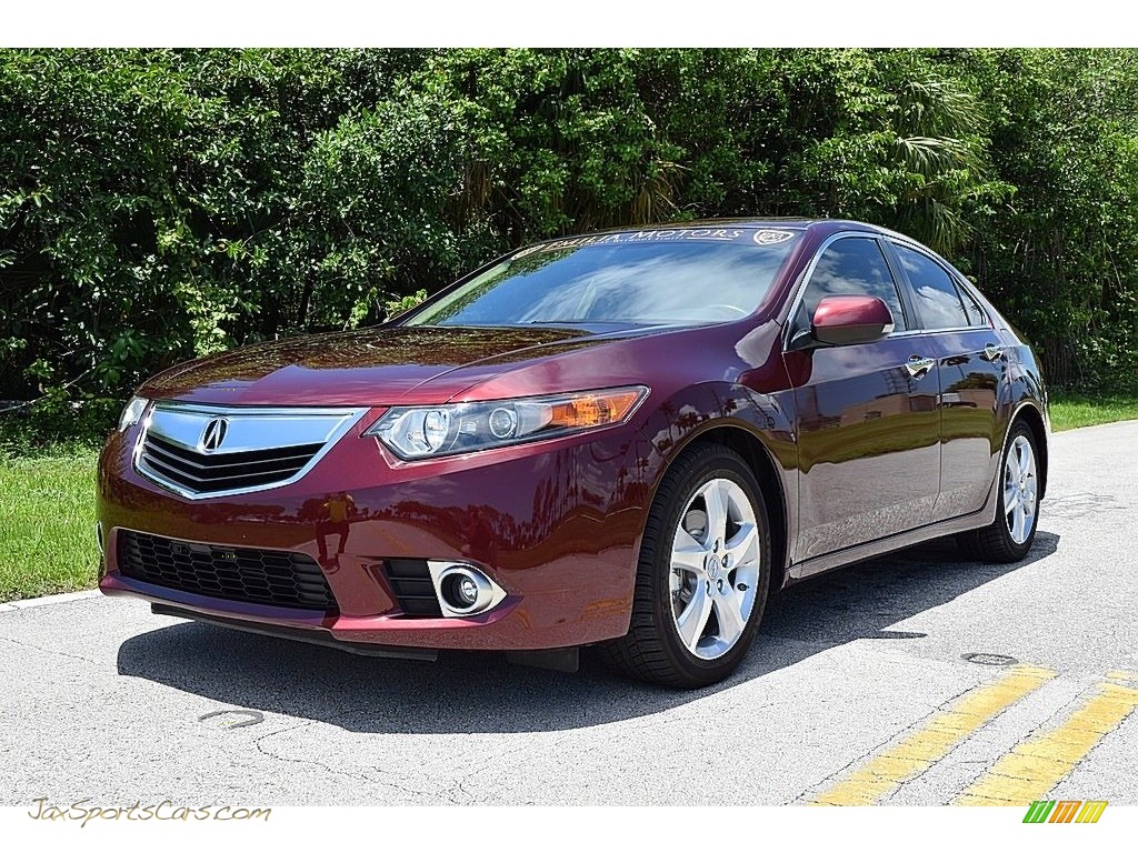 Basque Red Pearl / Parchment Acura TSX Sedan