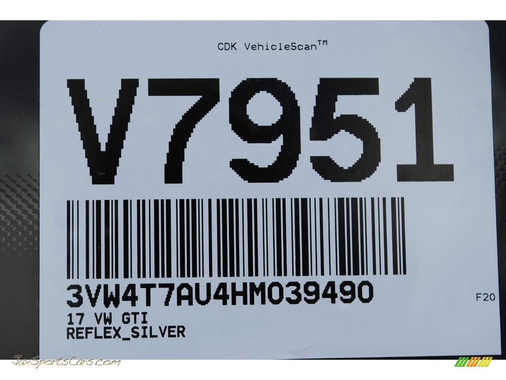2017 Golf GTI 4-Door 2.0T S - Reflex Silver Metallic / Titan Black photo #20