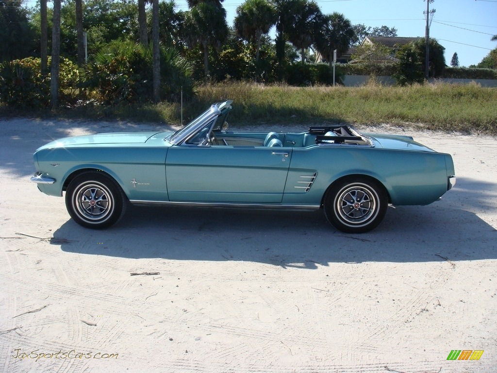 1966 Mustang Convertible - Tahoe Turquoise / Turquoise photo #4