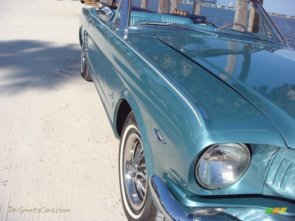 1966 Mustang Convertible - Tahoe Turquoise / Turquoise photo #9