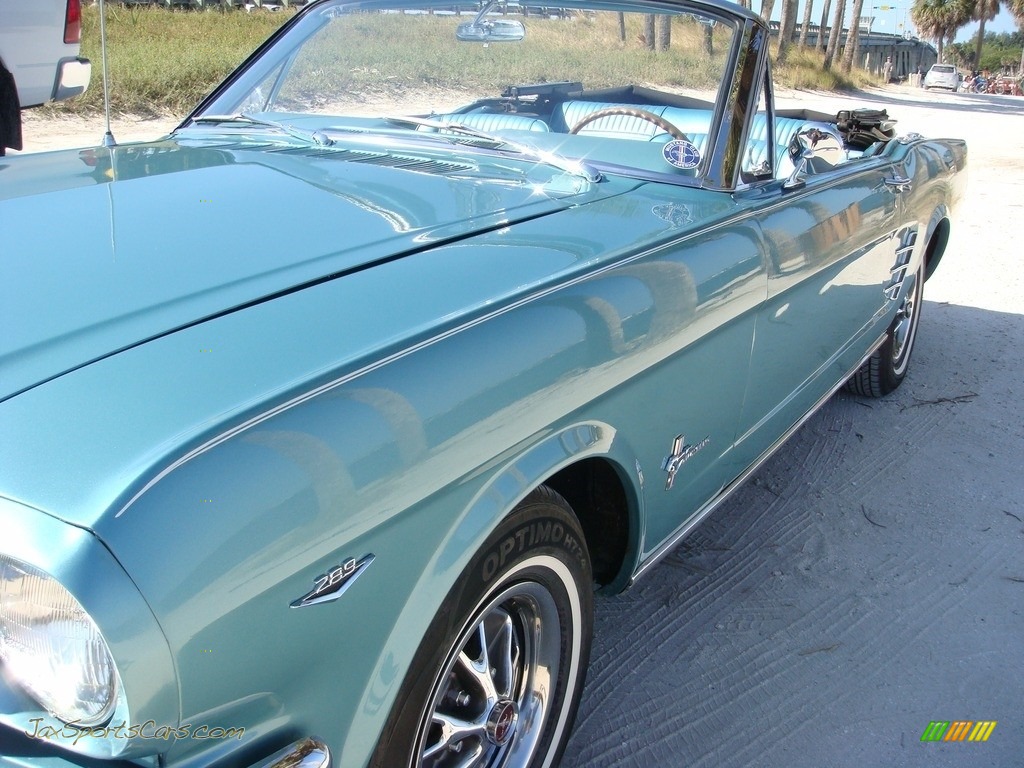 1966 Mustang Convertible - Tahoe Turquoise / Turquoise photo #10