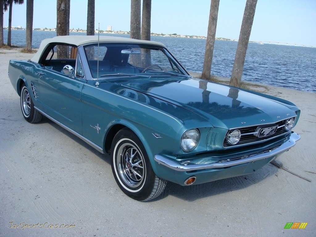 1966 Mustang Convertible - Tahoe Turquoise / Turquoise photo #28