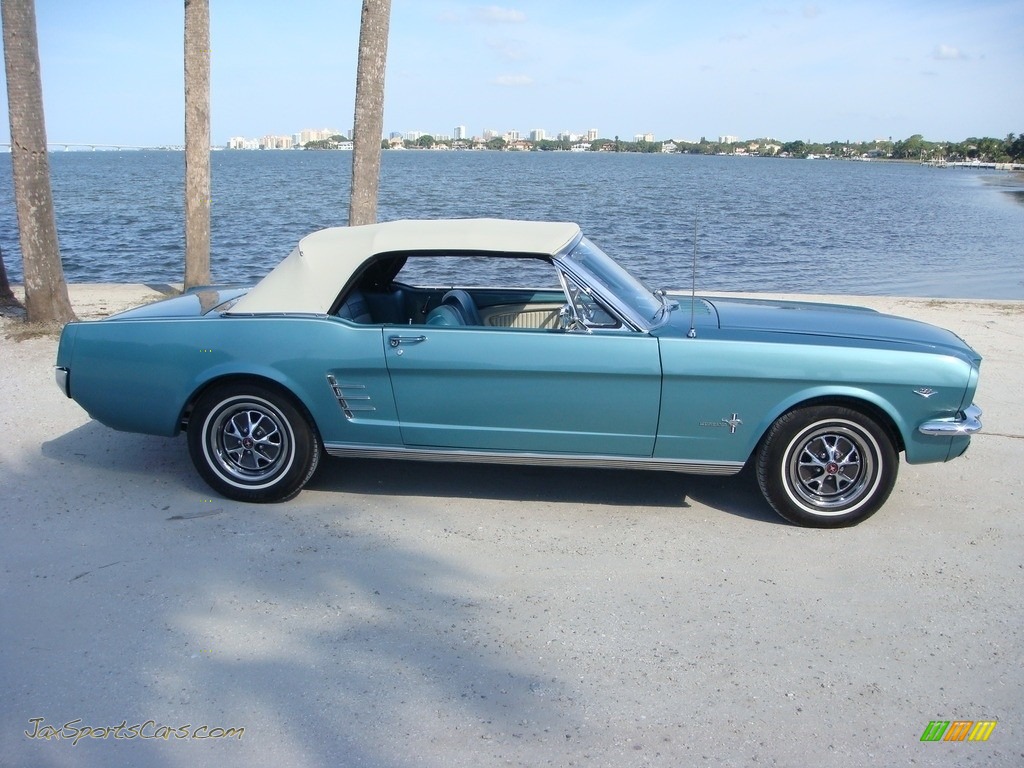 1966 Mustang Convertible - Tahoe Turquoise / Turquoise photo #29