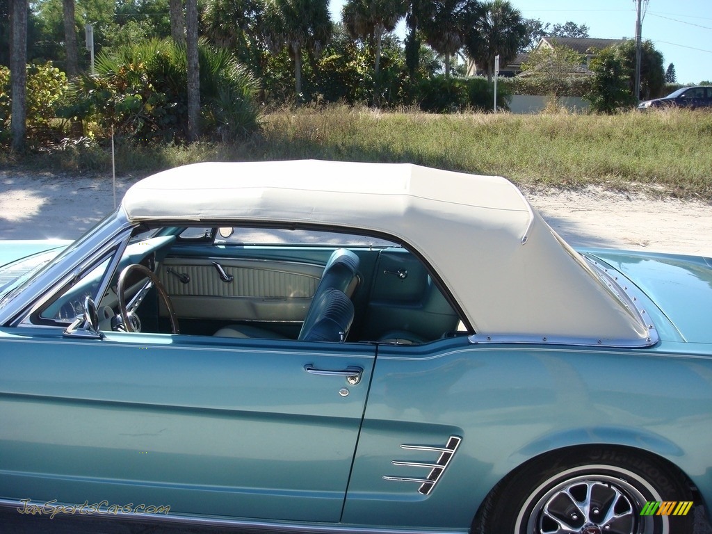 1966 Mustang Convertible - Tahoe Turquoise / Turquoise photo #33