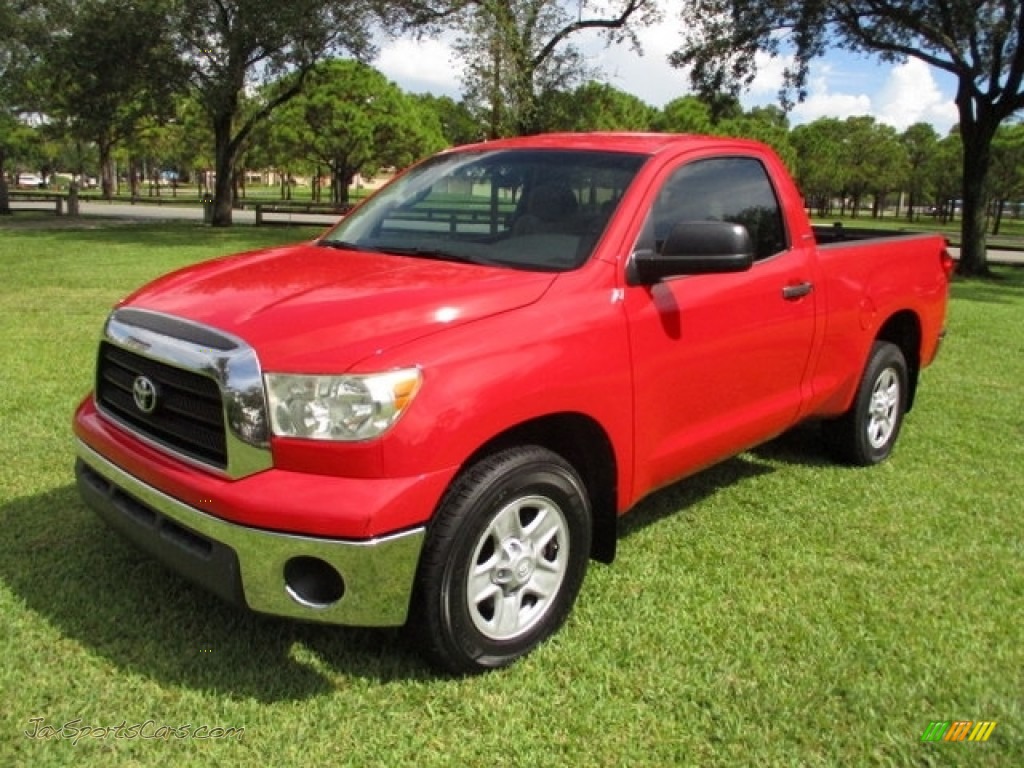2007 Tundra SR5 Regular Cab - Radiant Red / Beige photo #1 2007 Tundra SR5 Regular Cab - Radiant Red / Beige photo #1