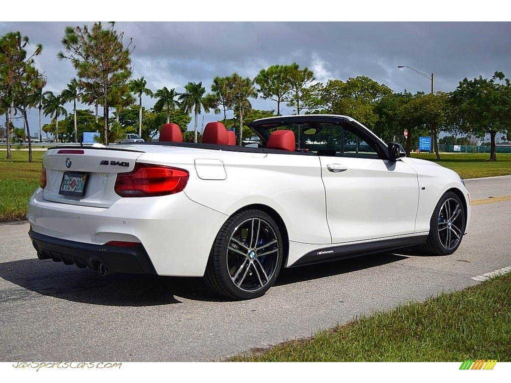 2019 2 Series M240i Convertible - Mineral White Metallic / Coral Red photo #4