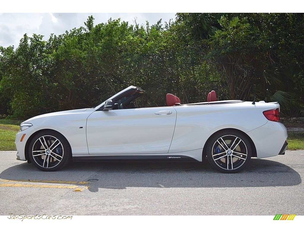 2019 2 Series M240i Convertible - Mineral White Metallic / Coral Red photo #5