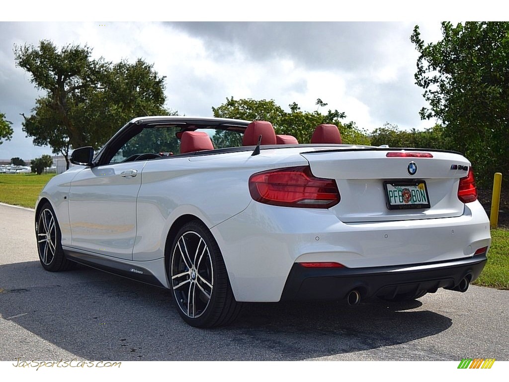 2019 2 Series M240i Convertible - Mineral White Metallic / Coral Red photo #7