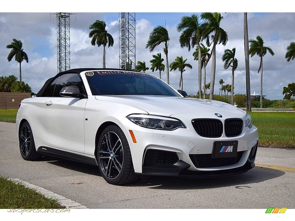 2019 2 Series M240i Convertible - Mineral White Metallic / Coral Red photo #10