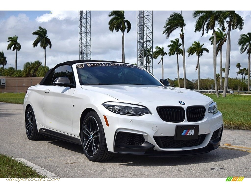 2019 2 Series M240i Convertible - Mineral White Metallic / Coral Red photo #14