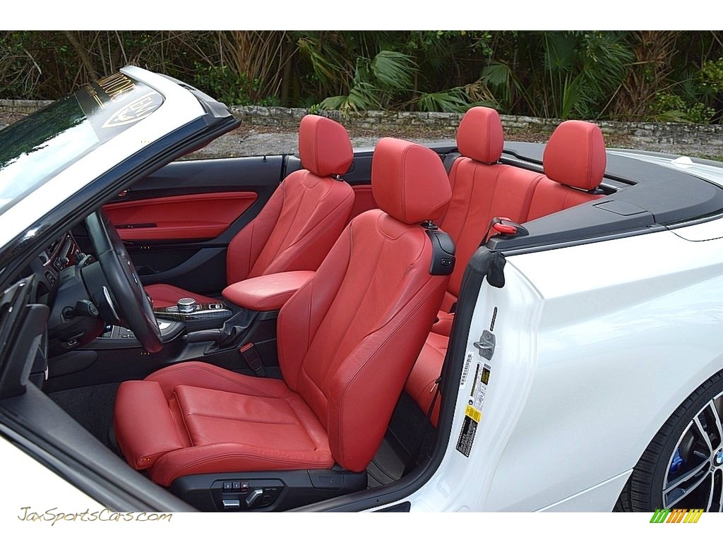 2019 2 Series M240i Convertible - Mineral White Metallic / Coral Red photo #47