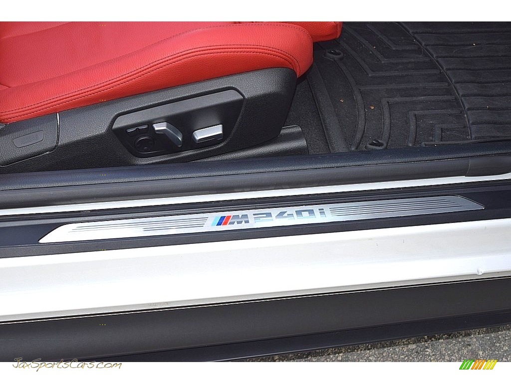 2019 2 Series M240i Convertible - Mineral White Metallic / Coral Red photo #55