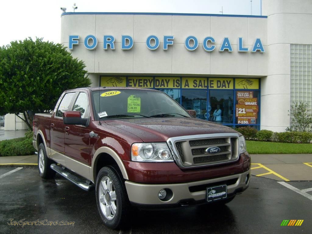 2007 Ford F150 King Ranch Supercrew 4x4 In Dark Copper Metallic Photo 3 C58346 Jax Sports 3761