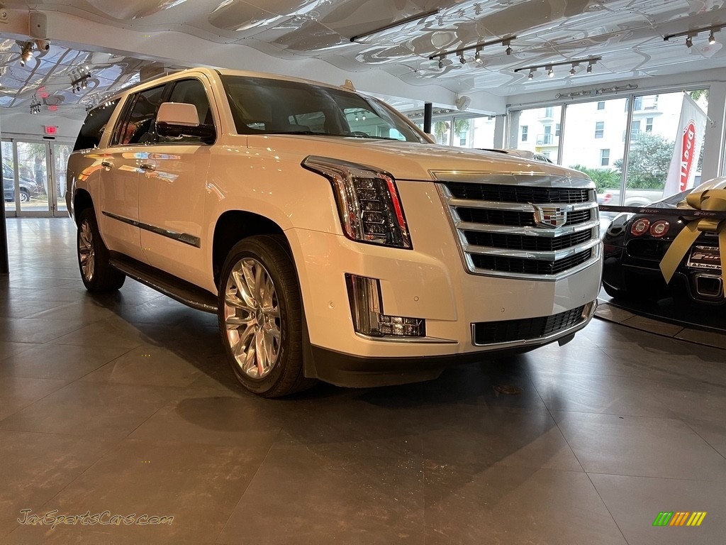 2019 Escalade ESV Luxury 4WD - Crystal White Tricoat / Shale/Jet Black Accents photo #1
