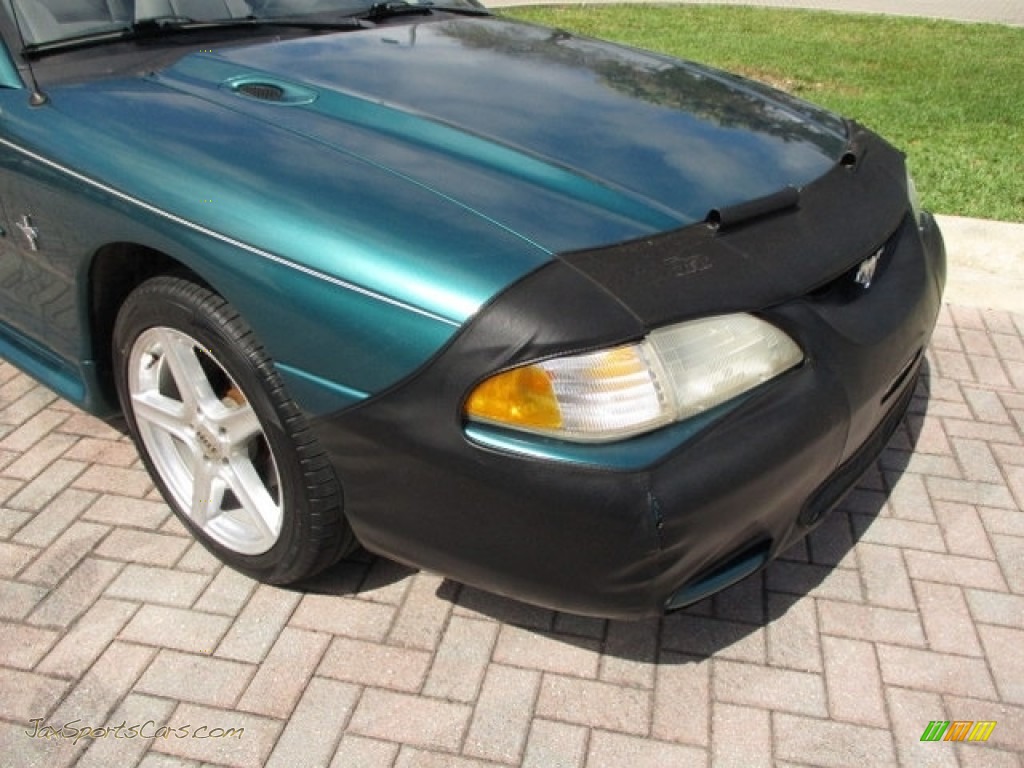 1996 Mustang V6 Convertible - Pacific Green Metallic / Grey Cloth photo #19