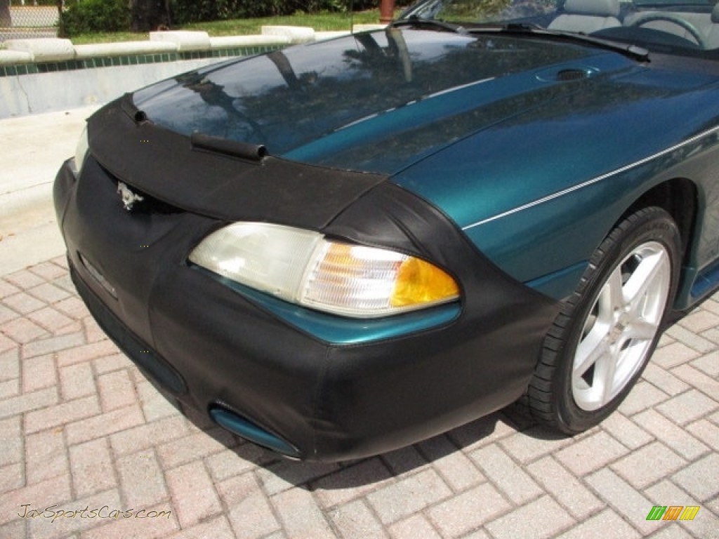 1996 Mustang V6 Convertible - Pacific Green Metallic / Grey Cloth photo #61
