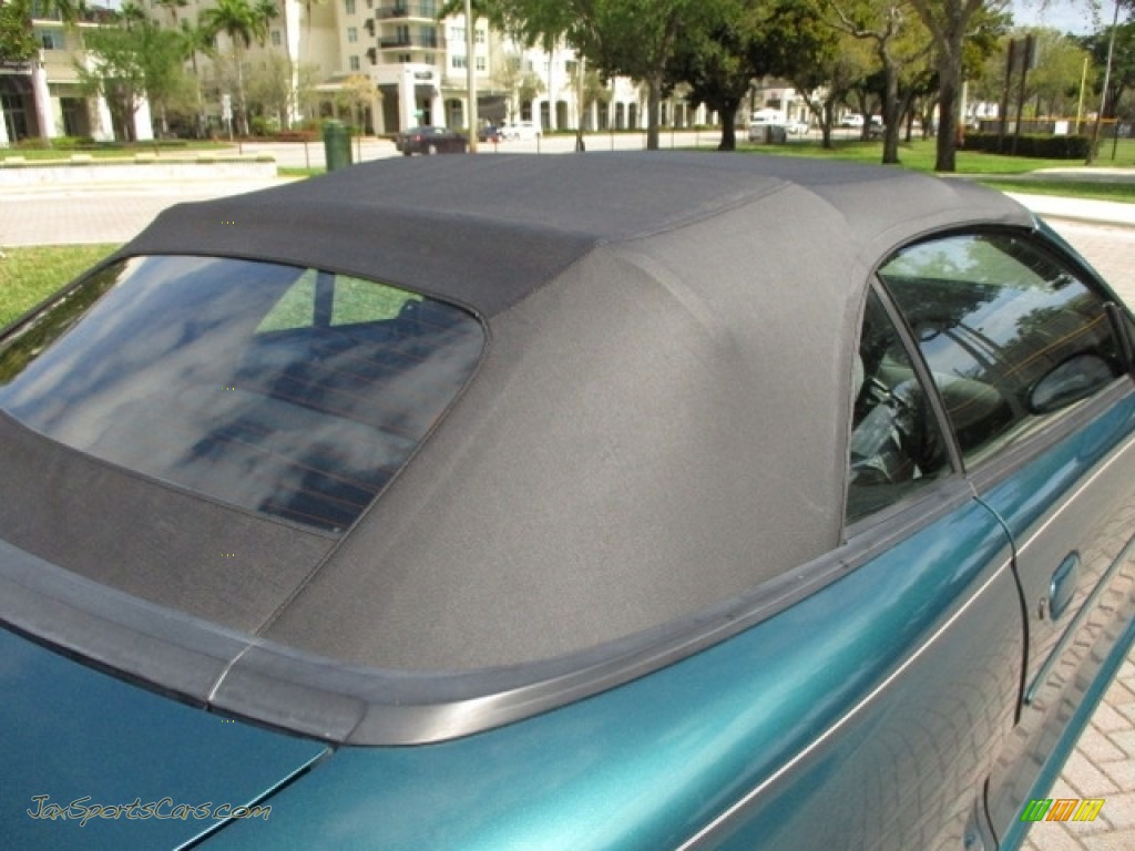 1996 Mustang V6 Convertible - Pacific Green Metallic / Grey Cloth photo #63