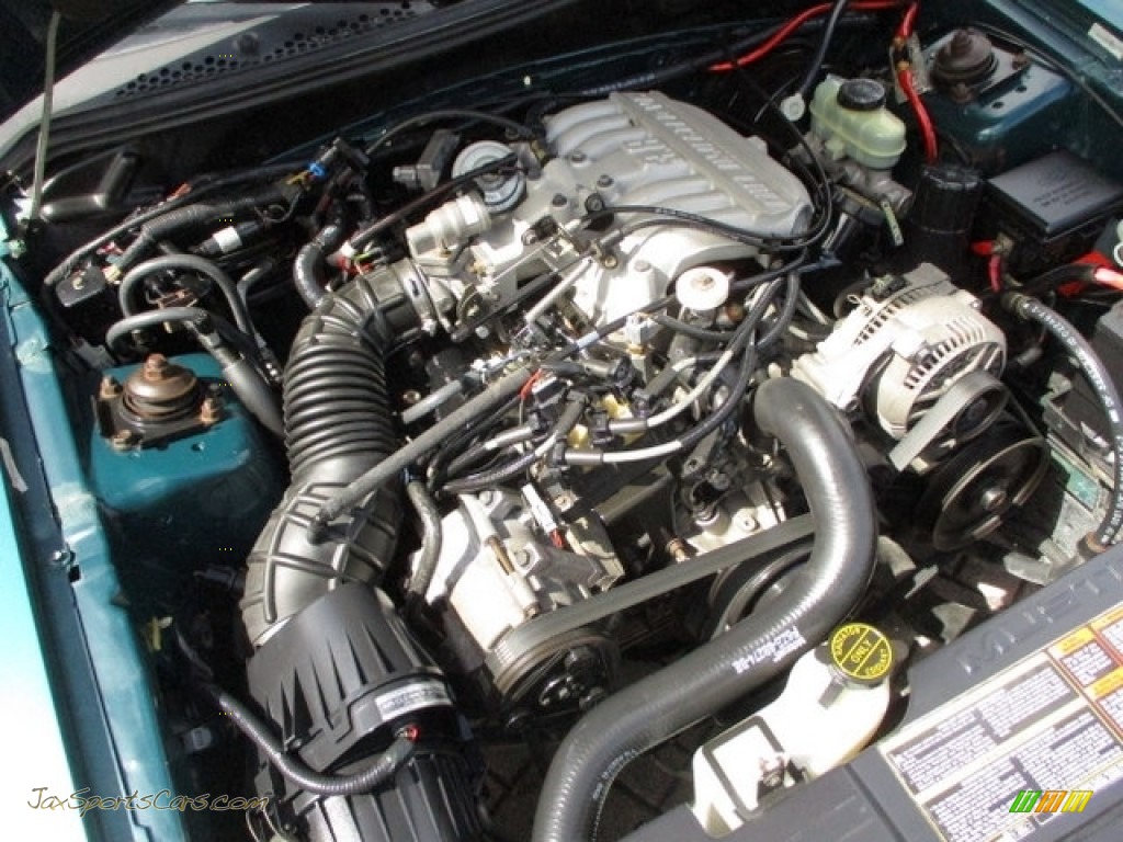 1996 Mustang V6 Convertible - Pacific Green Metallic / Grey Cloth photo #70
