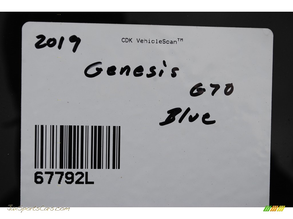 2019 Genesis G70 RWD - Mallorca Blue / Black photo #20