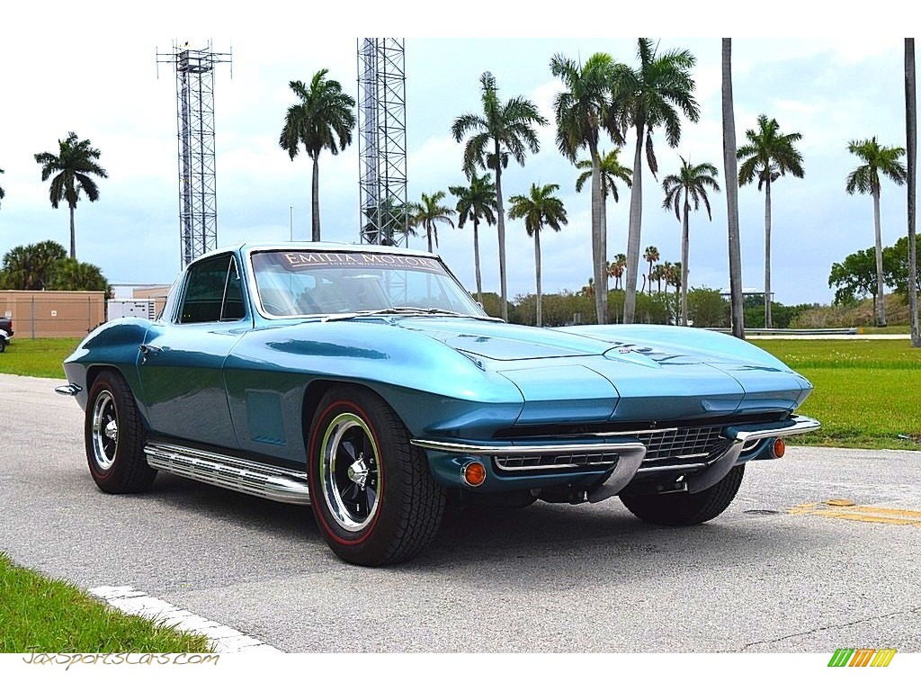 1967 Corvette Coupe - Marina Blue / White/Black photo #1