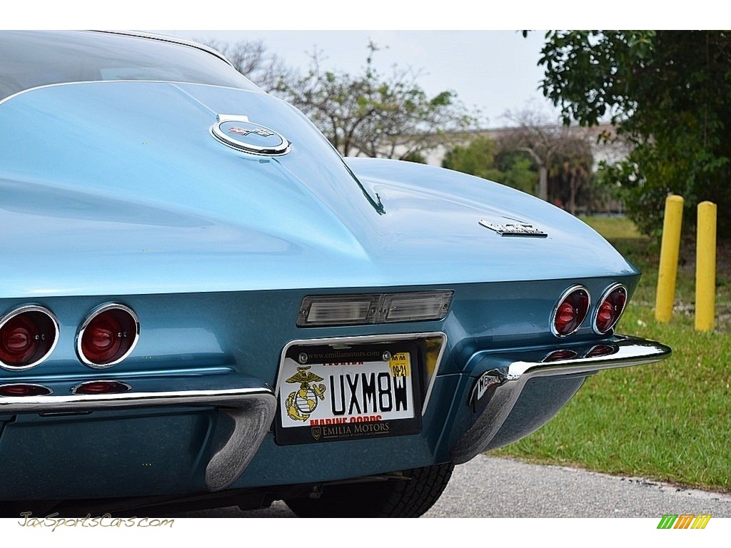 1967 Corvette Coupe - Marina Blue / White/Black photo #12