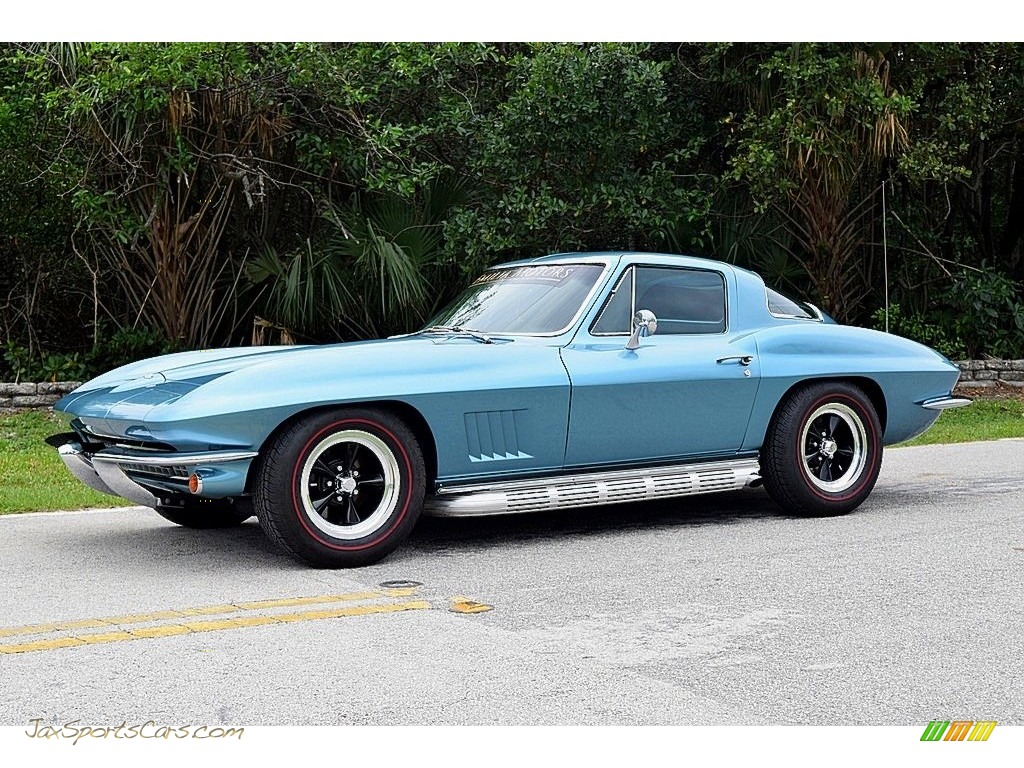 1967 Corvette Coupe - Marina Blue / White/Black photo #18