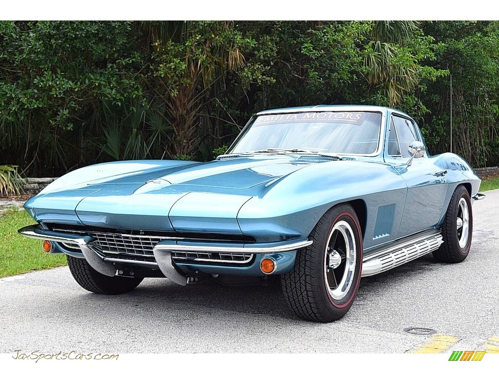 1967 Corvette Coupe - Marina Blue / White/Black photo #19
